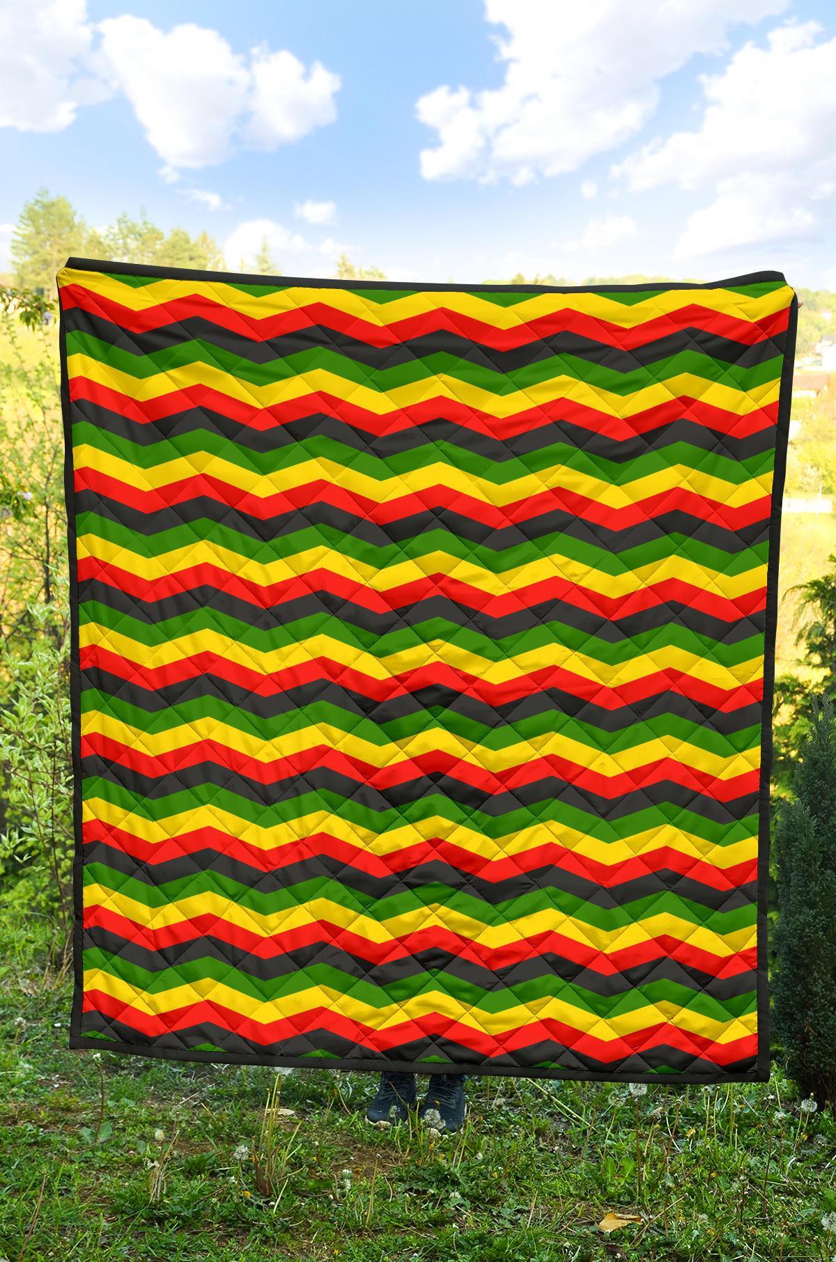 Jamaican Print Pattern Quilt-grizzshop