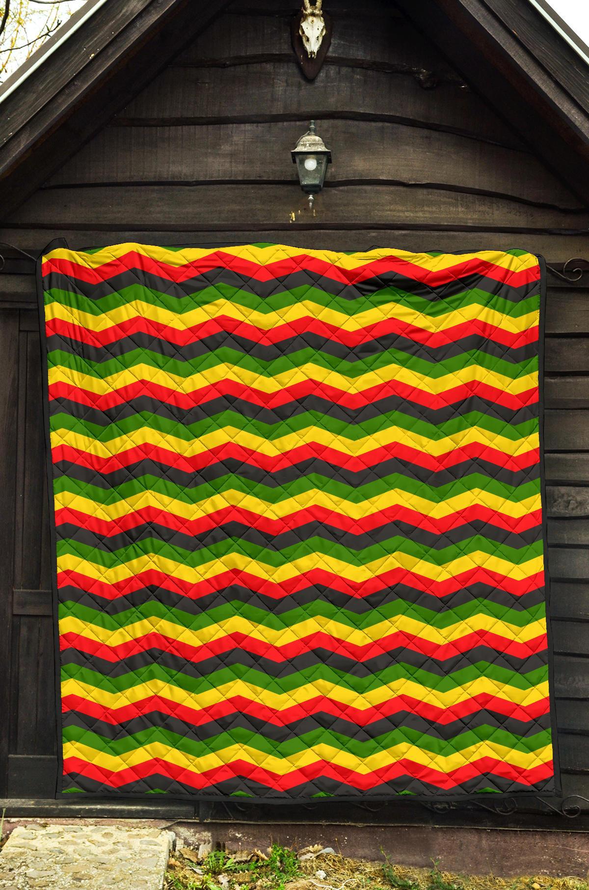 Jamaican Print Pattern Quilt-grizzshop