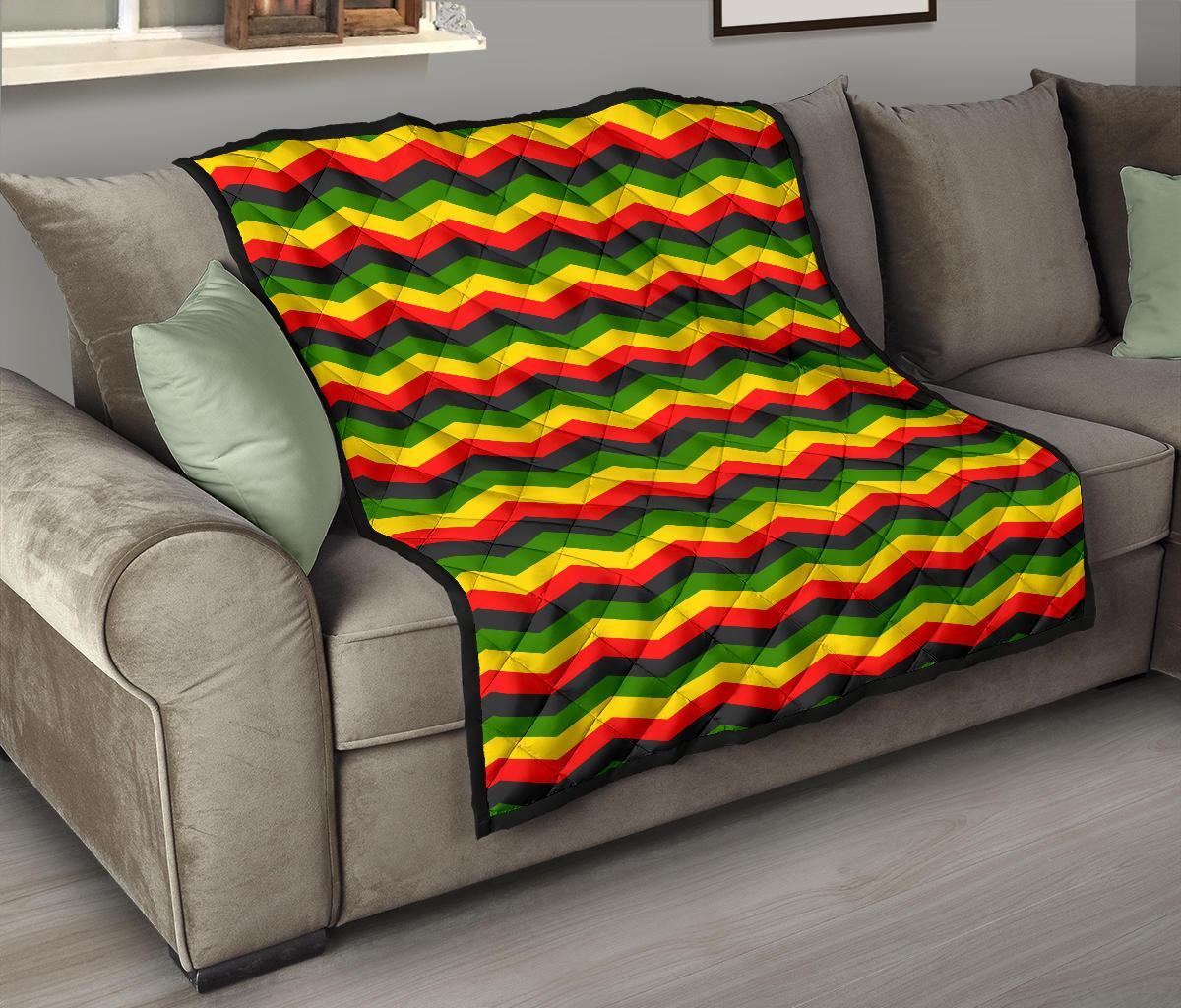 Jamaican Print Pattern Quilt-grizzshop