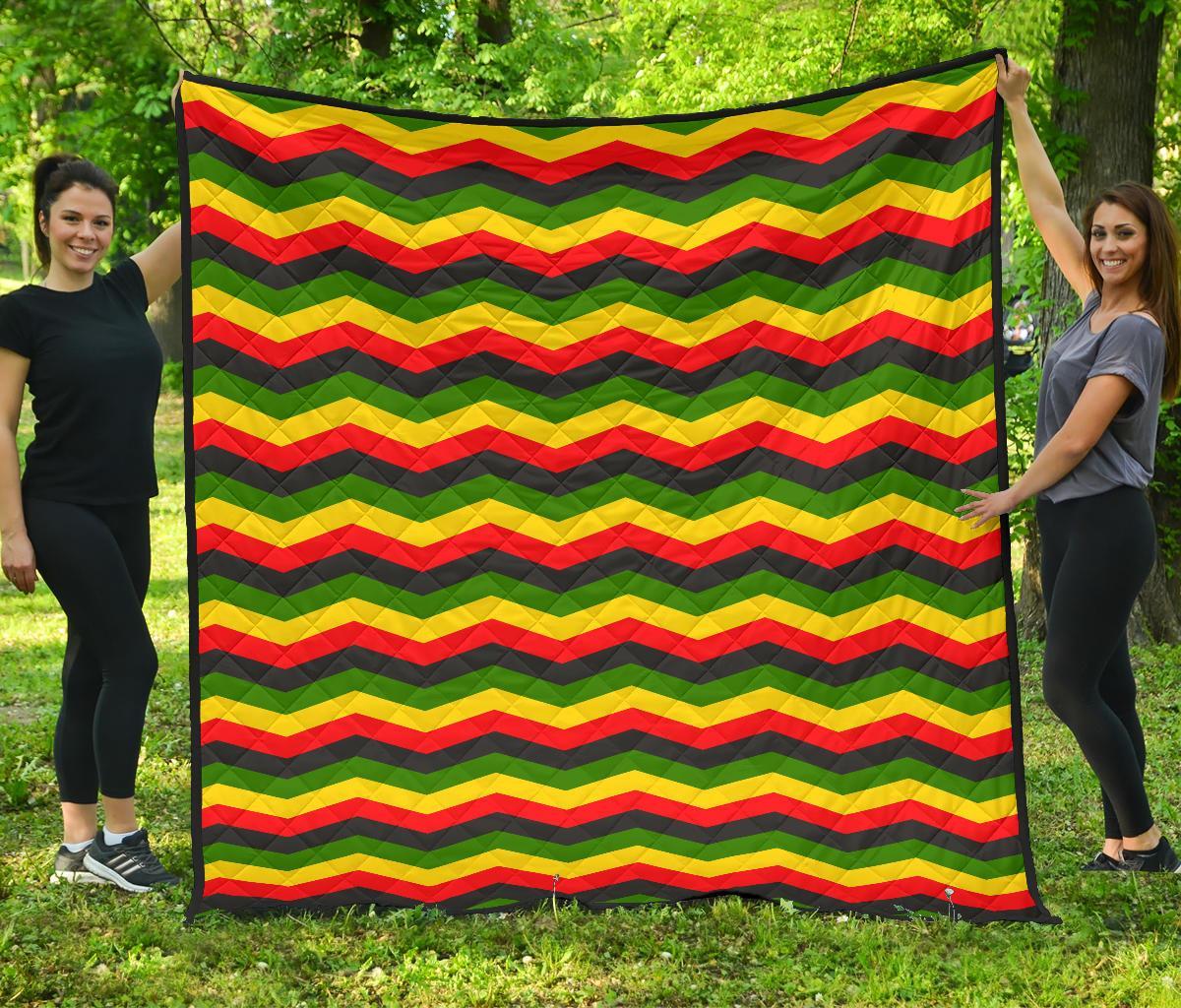 Jamaican Print Pattern Quilt-grizzshop