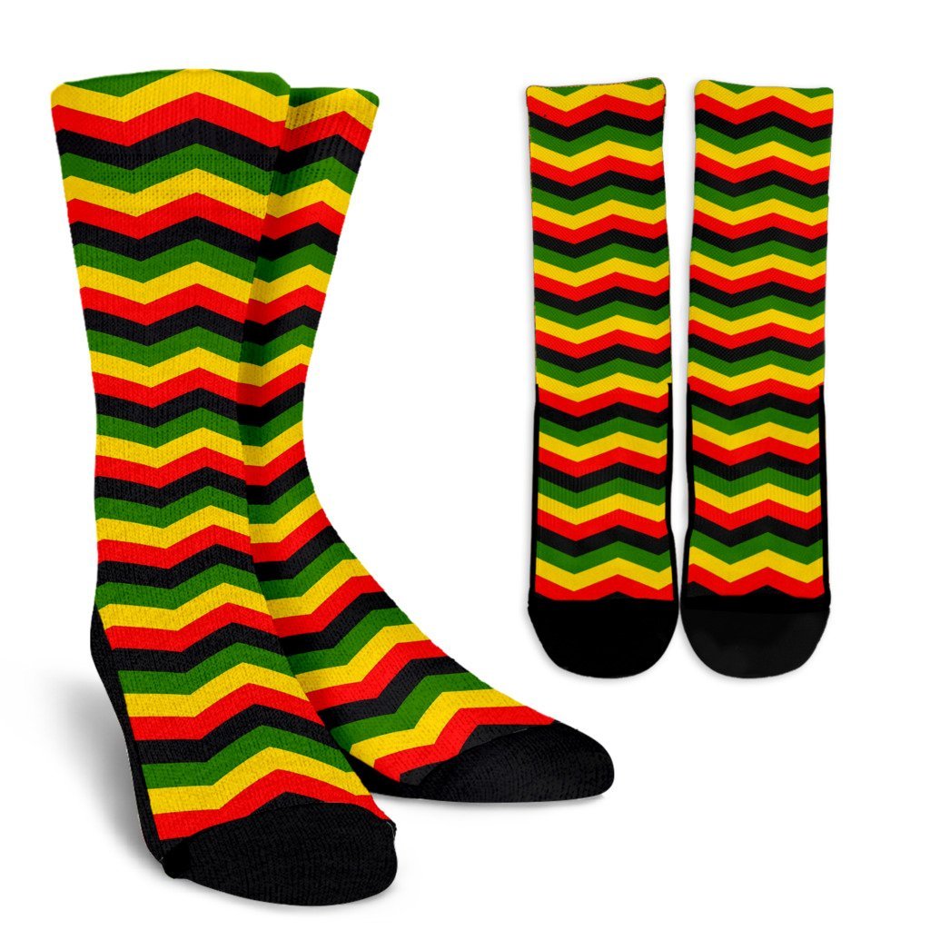 Jamaican Print Pattern Unisex Crew Socks-grizzshop