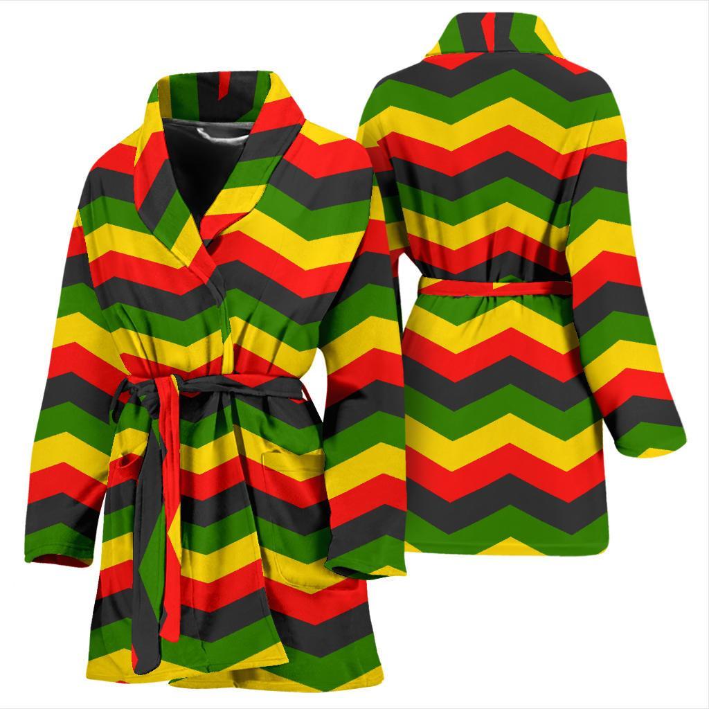 Jamaican Print Pattern Women Long Robe-grizzshop