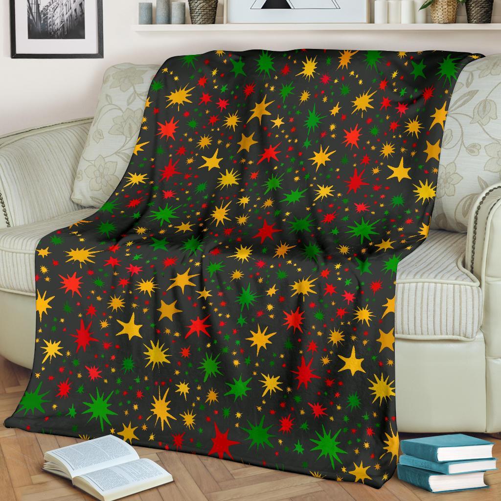 Jamaican Color Pattern Print Blanket-grizzshop