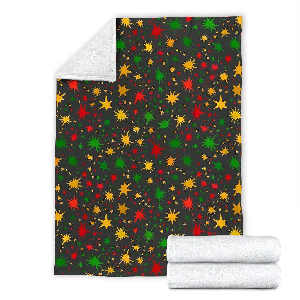 Jamaican Color Pattern Print Blanket-grizzshop