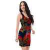 Janpanese Dragon Print Bodycon Dress-grizzshop