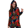 Janpanese Dragon Print Hoodie Dress-grizzshop