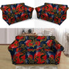 Janpanese Dragon Print Loveseat Cover-grizzshop