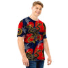 Janpanese Dragon Print Men T Shirt-grizzshop