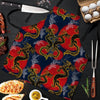 Janpanese Dragon Print Men's Apron-grizzshop