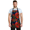 Janpanese Dragon Print Men's Apron-grizzshop