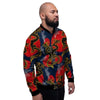 Janpanese Dragon Print Men's Bomber Jacket-grizzshop