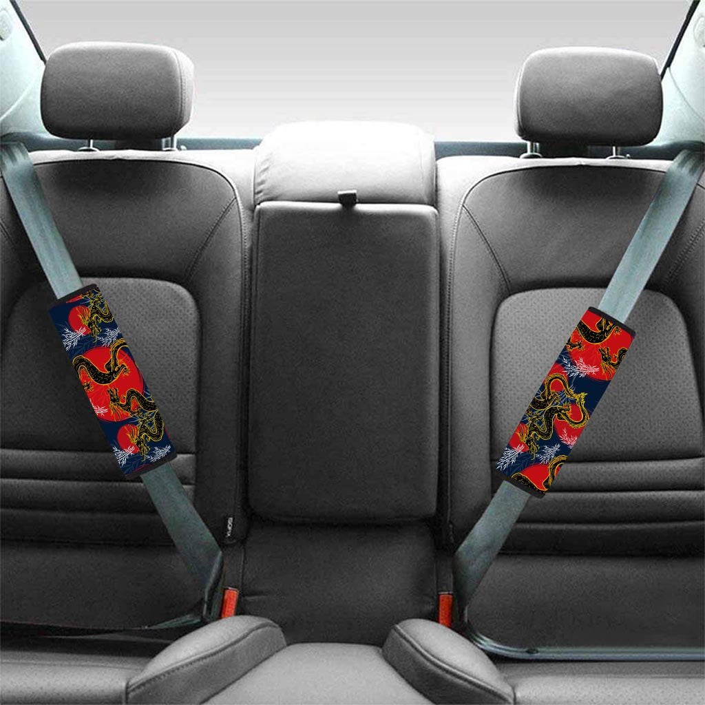 Janpanese Dragon Print Seat Belt Cover-grizzshop