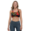 Janpanese Dragon Print Sports Bra-grizzshop