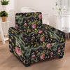 Janpanese Floral Dragon Print Armchair Cover-grizzshop