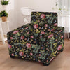 Janpanese Floral Dragon Print Armchair Cover-grizzshop