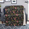 Janpanese Floral Dragon Print Blanket-grizzshop