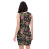 Janpanese Floral Dragon Print Bodycon Dress-grizzshop