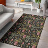 Janpanese Floral Dragon Print Floor Mat-grizzshop