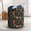 Janpanese Floral Dragon Print Laundry Basket-grizzshop