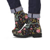 Janpanese Floral Dragon Print Men's Boots-grizzshop