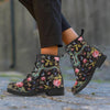 Janpanese Floral Dragon Print Men's Boots-grizzshop