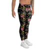 Janpanese Floral Dragon Print Men's Leggings-grizzshop