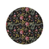 Janpanese Floral Dragon Print Round Rug-grizzshop