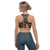 Janpanese Floral Dragon Print Sports Bra-grizzshop