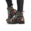 Janpanese Floral Dragon Print Women's Boots-grizzshop