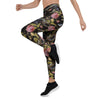 Janpanese Floral Dragon Print Women's Leggings-grizzshop