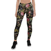 Janpanese Floral Dragon Print Women's Leggings-grizzshop