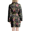 Janpanese Floral Dragon Print Women's Robe-grizzshop