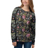 Janpanese Floral Dragon Print Women's Sweatshirt-grizzshop