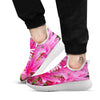 Japanese Amaryllis Purple And Pink Print White Athletic Shoes-grizzshop