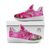 Japanese Amaryllis Purple And Pink Print White Athletic Shoes-grizzshop