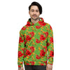 Japanese Amaryllis Yellow And Red Print Pattern Men's Hoodie-grizzshop