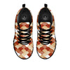 Japanese Beige And Red Print Pattern Black Sneaker-grizzshop