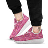 Japanese Lantern Pink Print Pattern White Athletic Shoes-grizzshop