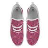 Japanese Lantern Pink Print Pattern White Athletic Shoes-grizzshop