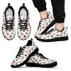 Japanese Sushi Kawaii Pattern Print Black Sneaker Shoes For Men Women-grizzshop