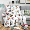 Japanese Sushi Kawaii Pattern Print Blanket-grizzshop