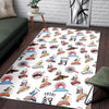 Japanese Sushi Kawaii Pattern Print Floor Mat-grizzshop