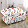 Japanese Sushi Kawaii Pattern Print Loveseat Cover-grizzshop