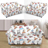 Japanese Sushi Kawaii Pattern Print Loveseat Cover-grizzshop