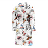 Japanese Sushi Kawaii Pattern Print Men Long Robe-grizzshop