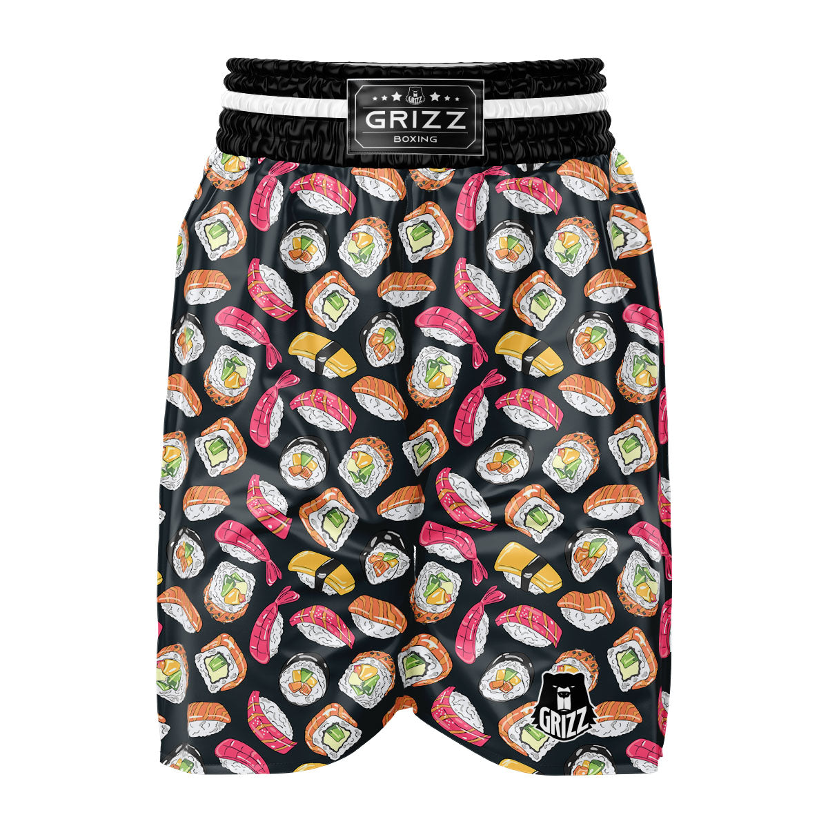 Japanese Sushi Print Pattern Boxing Shorts-grizzshop
