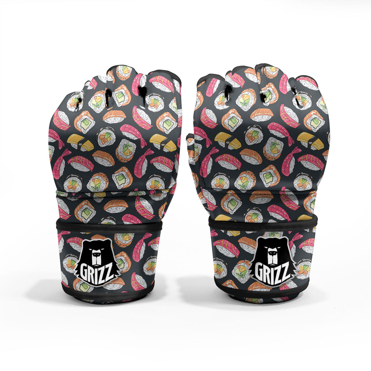 Japanese Sushi Print Pattern MMA Gloves-grizzshop