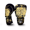 Japanese Tiger Gold And Black Print Boxing Gloves-grizzshop