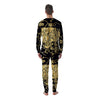 Japanese Tiger Gold And Black Print Men's Pajamas-grizzshop