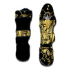 Japanese Tiger Gold And Black Print Muay Thai Shin Guards-grizzshop